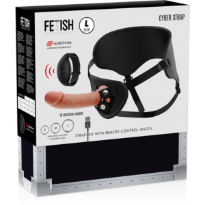 FETISH SUBMISSIVE CYBER STRAP - ARNÉS CON DILDO CONTROL REMOTO TECNOLOGÍA WATCHME L