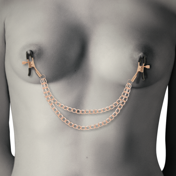COQUETTE CHIC DESIRE - FANTASY PINZAS METALICAS PEZONES CON CADENA - Imagen 2