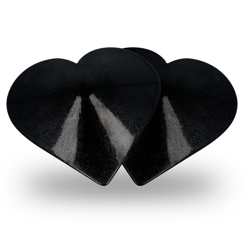 COQUETTE CHIC DESIRE - CUBRE PEZONES METAL CORAZONES NEGROS - Imagen 4
