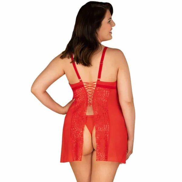 OBSESSIVE - BLOSSMINA CHEMISE Y TANGA 6XL/7XL - Imagen 2