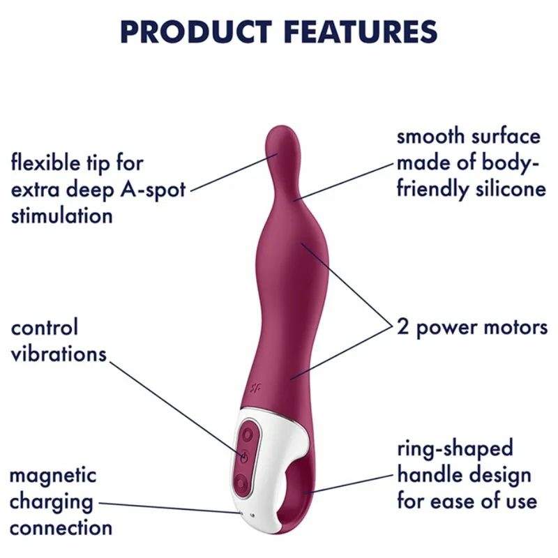 SATISFYER - AMAZING 1 VIBRADOR PUNTO A BERRY - Imagen 4