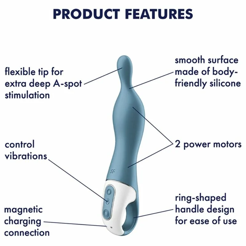 SATISFYER - AMAZING 1 VIBRADOR PUNTO A AZUL - Imagen 4