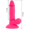 DIVERSIA - DILDO REALÍSTICO FLEXIBLE CON VIBRACIÓN ROSA 17 CM -O- 3.3 CM - Imagen 3