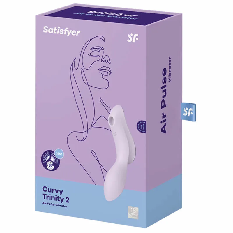 SATISFYER - CURVY TRINITY 2 ESTIMULADOR Y VIBRADOR MORADO - Imagen 4