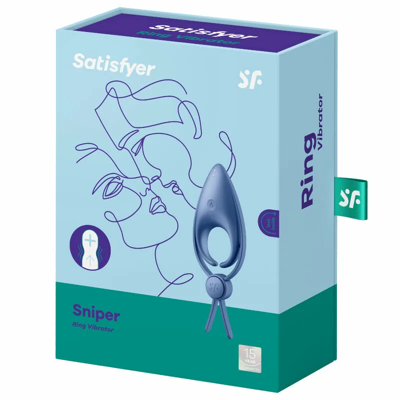 SATISFYER - SNIPER ANILLO VIBRADOR AZUL - Imagen 3