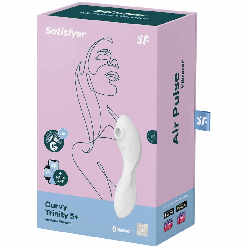 SATISFYER - CURVY TRINITY 5 ESTIMULADOR Y VIBRADOR APP BLANCO - Imagen 4
