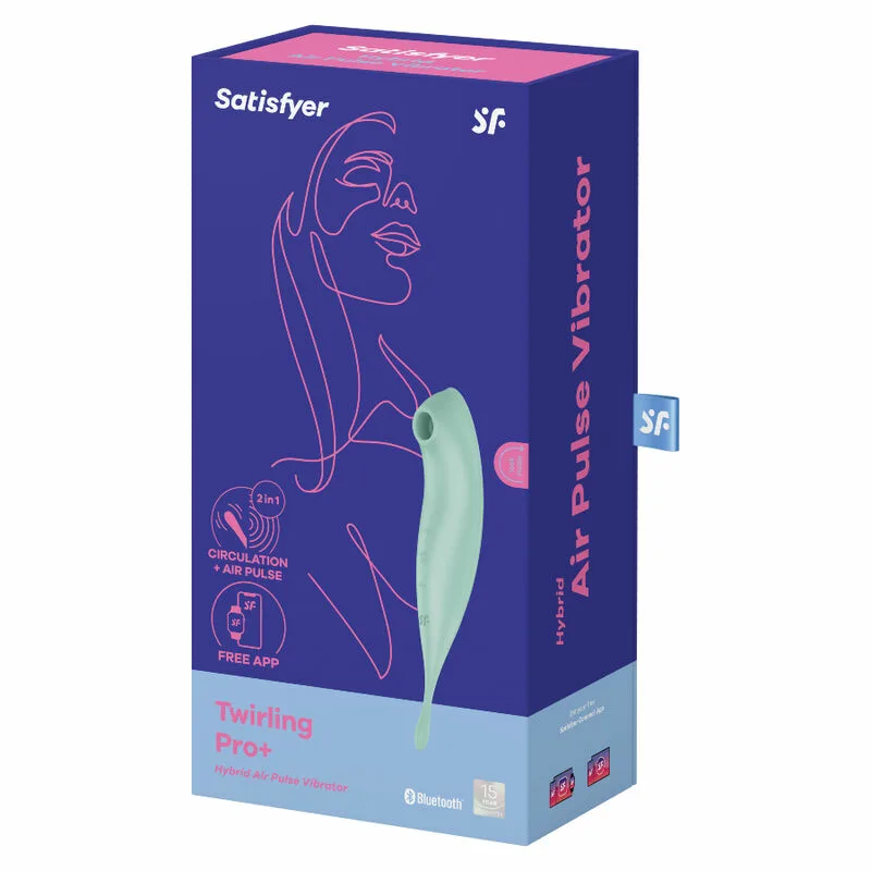 SATISFYER - TWIRLING PRO+ ESTIMULADOR Y VIBRADOR APP VERDE - Imagen 3