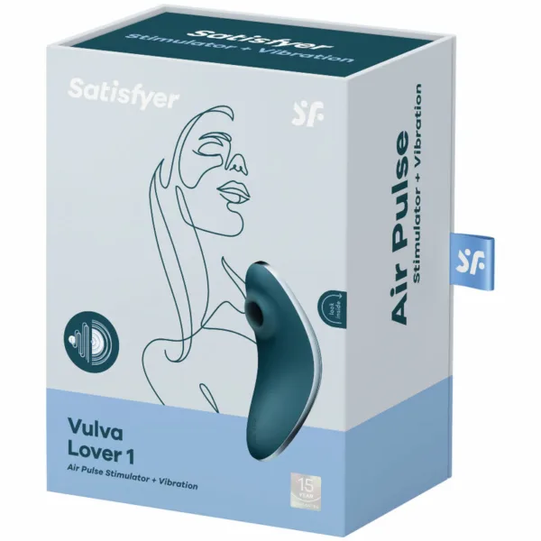 SATISFYER - VULVA LOVER 1 ESTIMULADOR Y VIBRADOR AZUL - Imagen 4