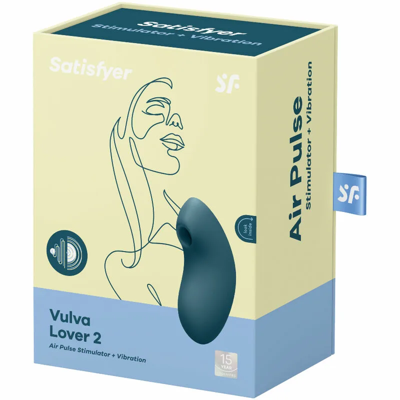 SATISFYER - VULVA LOVER 2 ESTIMULADOR Y VIBRADOR AZUL - Imagen 4