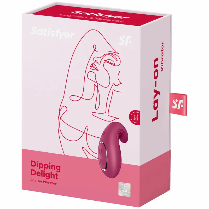 SATISFYER - DIPPING DELIGHT VIBRADOR LAY-ON ROJO - Imagen 4