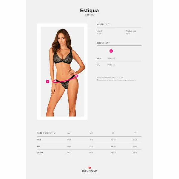 OBSESSIVE - ESTIQUA PANTIES XS/S - Imagen 5