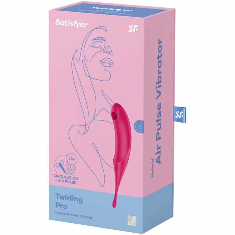 SATISFYER - TWIRLING PRO ESTIMULADOR Y VIBRADOR ROJO - Imagen 4