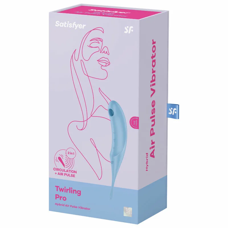 SATISFYER - TWIRLING PRO ESTIMULADOR Y VIBRADOR AZUL - Imagen 4