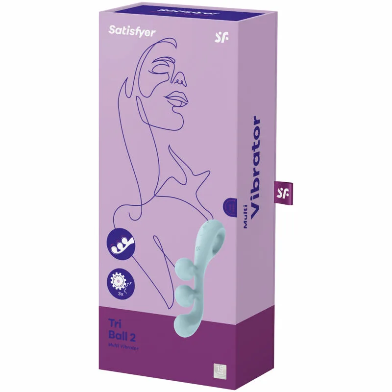 SATISFYER - TRI BALL 2 MULTI VIBRADOR AZUL - Imagen 4