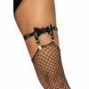 LEG AVENUE - LIGUERO ALTO DE CUERO VEGANO TALLA ÚNICA - NEGRO - Imagen 3