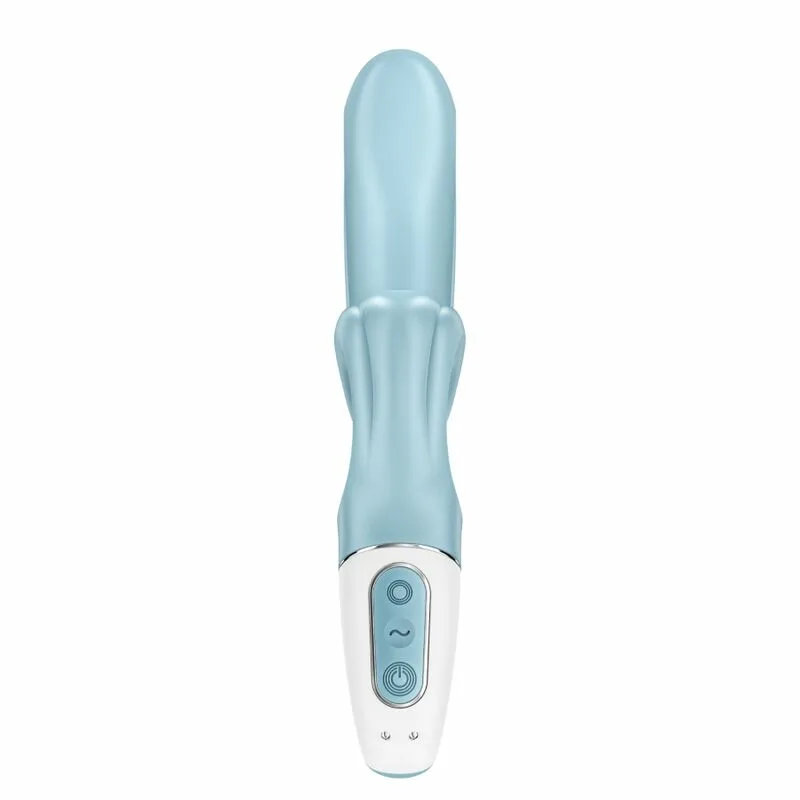SATISFYER - LOVE ME VIBRADOR RABBIT AZUL - Imagen 4