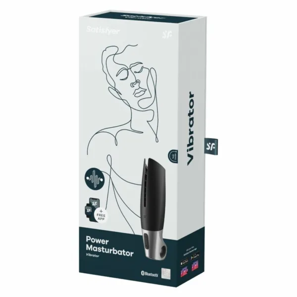 SATISFYER - POWER MASTURBATOR NEGRO Y PLATA - Imagen 6