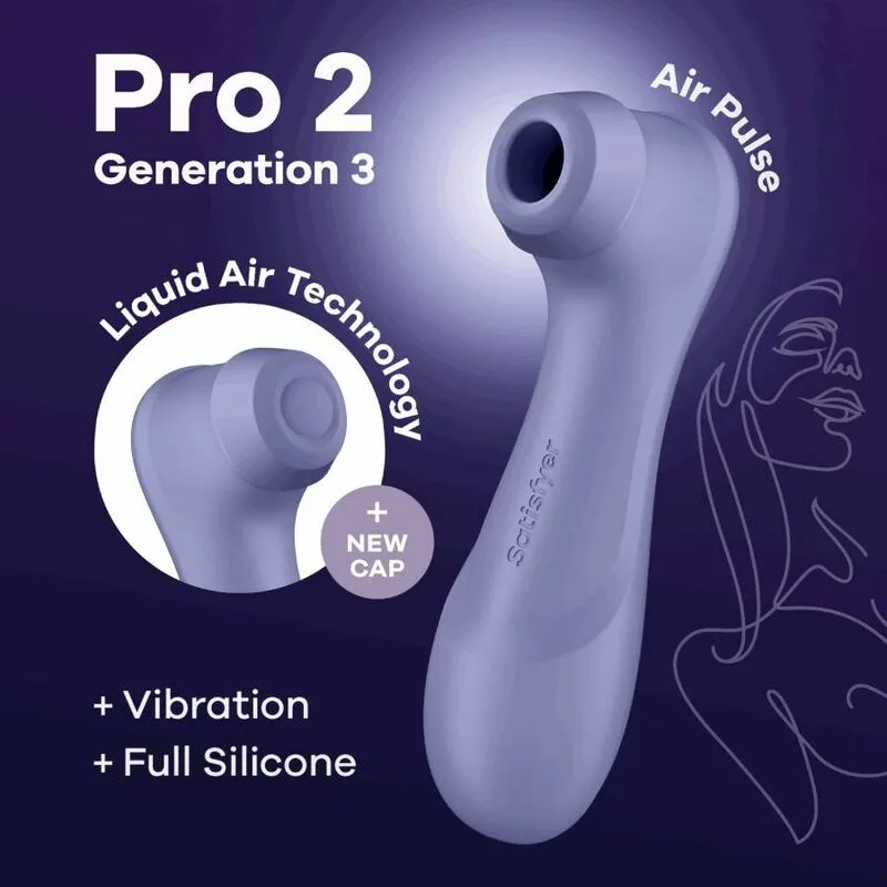 SATISFYER - PRO 2 GENERACIÓN 3 LIQUID AIR TECHNOLOGY LILA - Imagen 5
