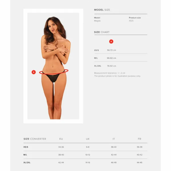 OBSESSIVE - CELIA NOIR TANGA XL/XXL - Imagen 7