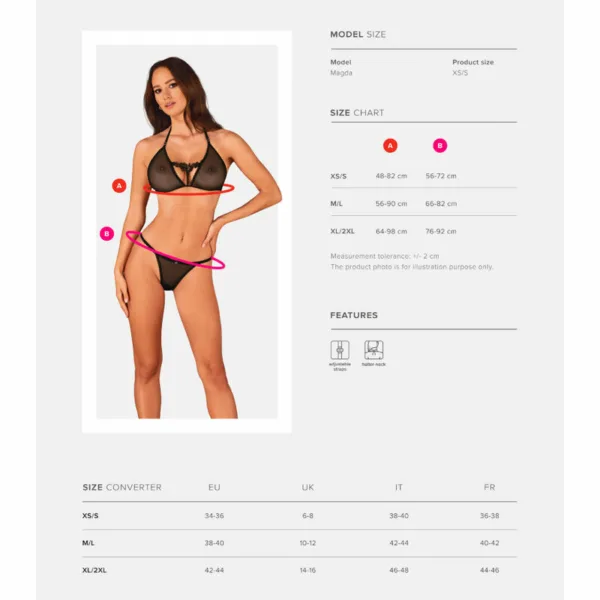 OBSESSIVE - CELIA NOIR SET 2 PIEZAS M/L - Imagen 5