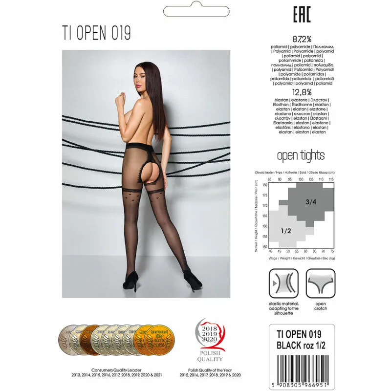 PASSION - TIOPEN 019 MEDIAS NEGRO 1/2 20 DEN - Imagen 5