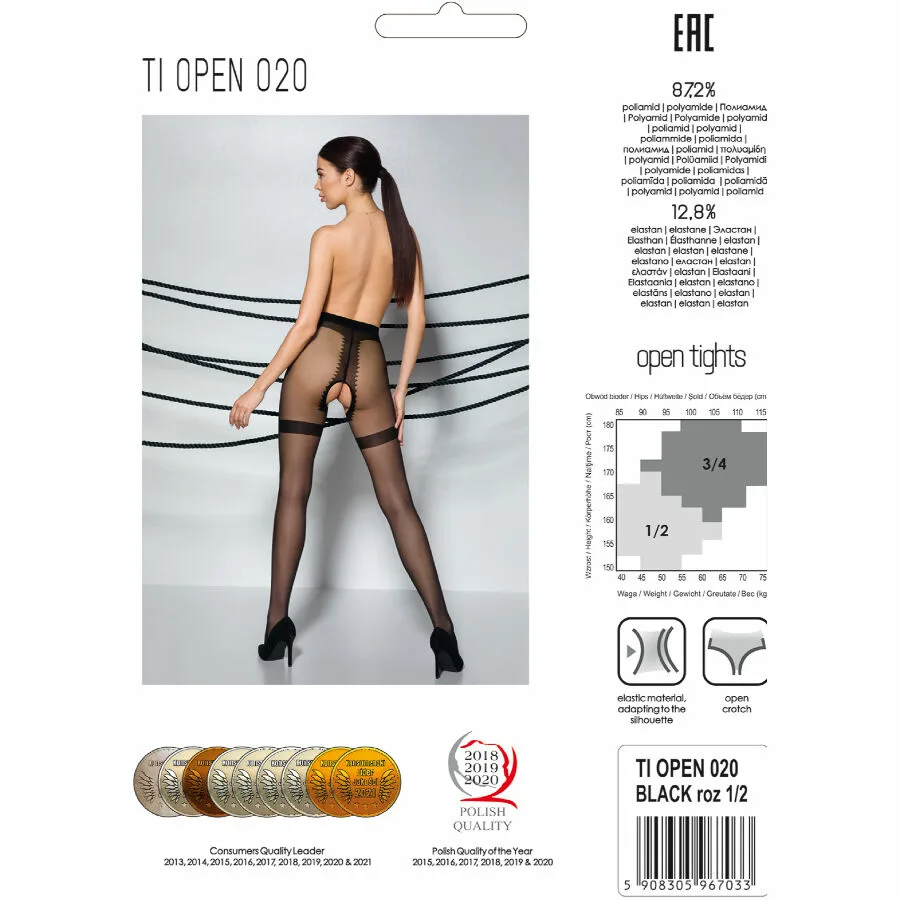 PASSION - TIOPEN 020 MEDIAS NEGRO 1/2 20 DEN - Imagen 5