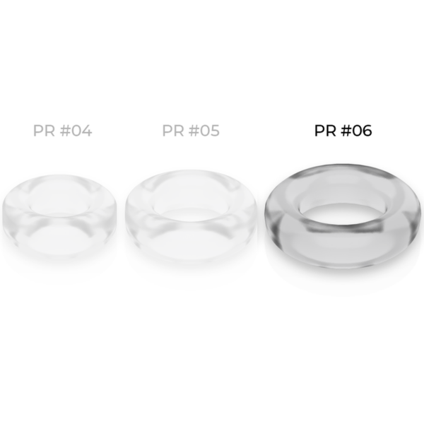 POWERING - SUPER FLEXIBLE Y RESISTENTE ANILLO PENE  5.5CM PR06 CLEAR - Imagen 4
