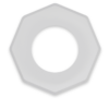 POWERING - SUPER FLEXIBLE Y RESISTENTE ANILLO PENE  5CM PR10 CLEAR - Imagen 3