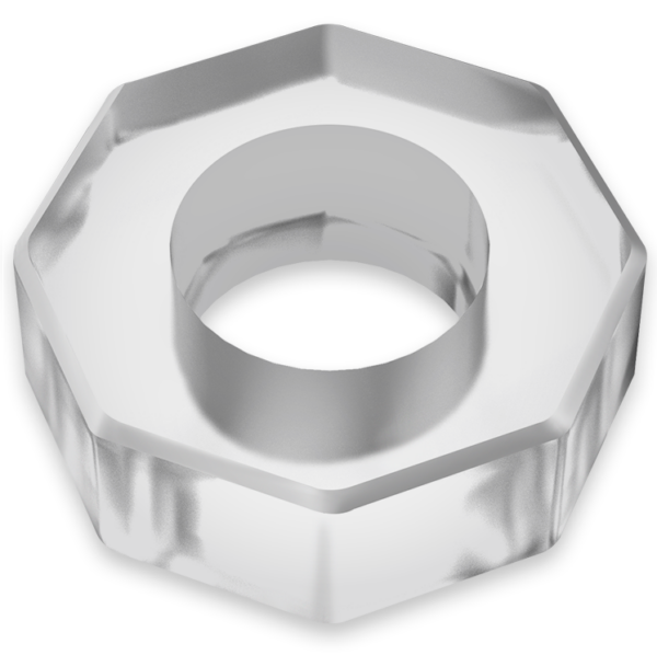 POWERING - SUPER FLEXIBLE Y RESISTENTE ANILLO PENE  5CM PR10 CLEAR - Imagen 7