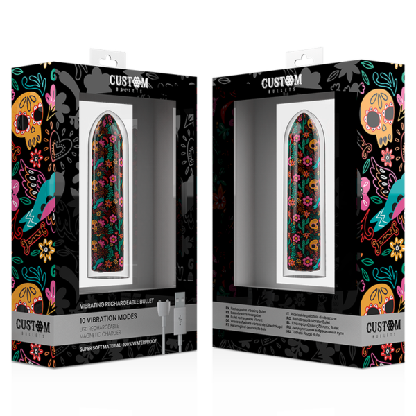 CUSTOM BULLETS - BALA RECARGABLE SKULL 10 INTENSIDADES - Imagen 6