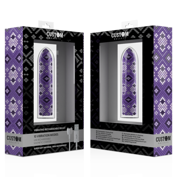 CUSTOM BULLETS - BALA RECARGABLE SNAKE LILA 10 INTENSIDADES - Imagen 5