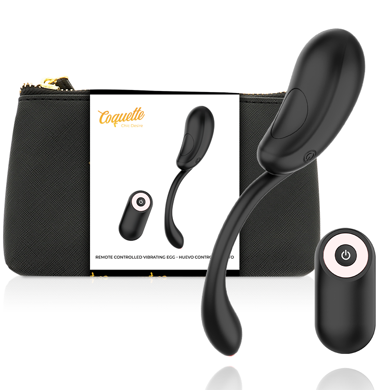 COQUETTE CHIC DESIRE - HUEVO CONTROL REMOTO RECARGABLE NEGRO / GOLD - Imagen 2