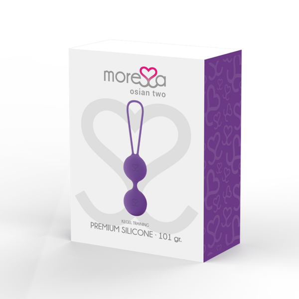 MORESSA - OSIAN TWO ENTRENAMIENTO SUELO PELVICO 101gr PREMIUM SILICONA LILA - Imagen 3