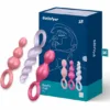 SATISFYER - ANAL PLUGS SET 3 PCS TRICOLOR - Imagen 2