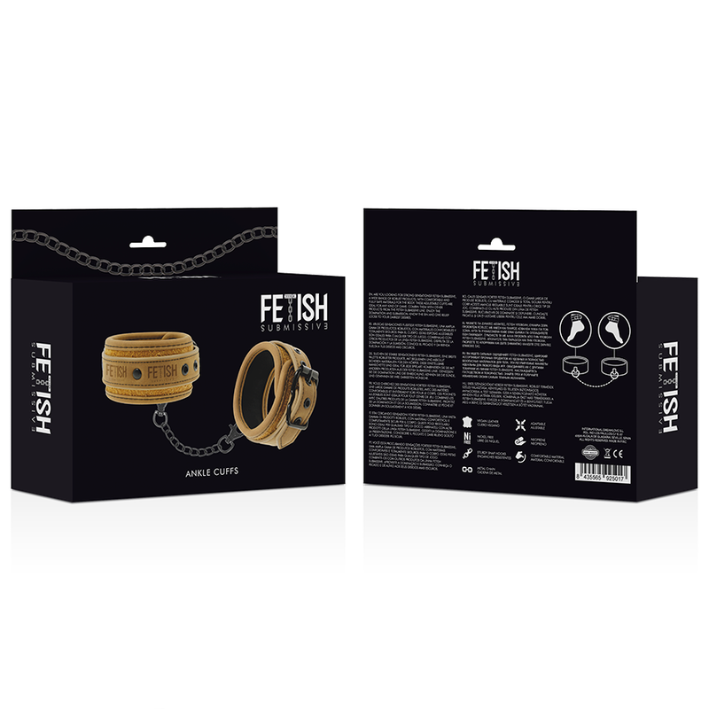 FETISH SUBMISSIVE ORIGEN - ESPOSAS TOBILLOS CUERO VEGANO CON FORRO DE NEOPRENO - Imagen 7