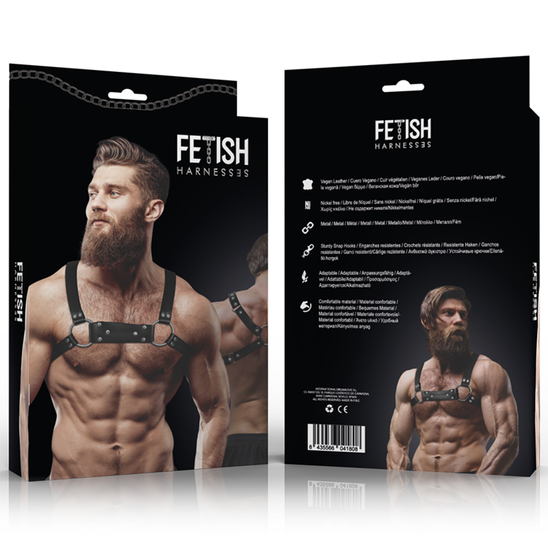 FETISH SUBMISSIVE ATTITUDE - ARNÉS BULLDOG ECOPIEL PECHO HOMBRE TALLA M/L - Imagen 2