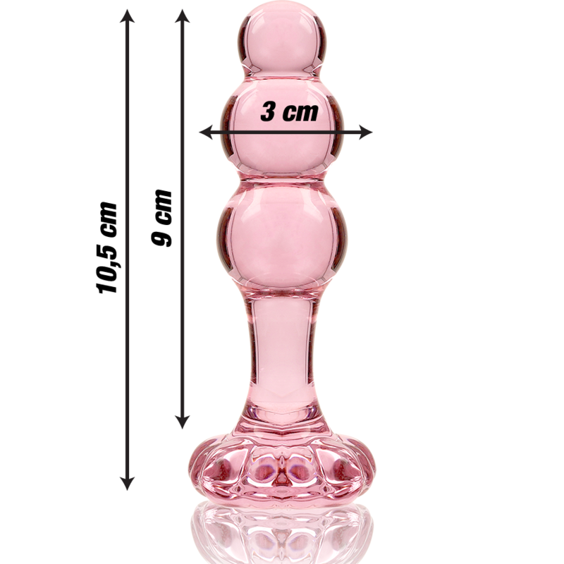 NEBULA SERIES BY IBIZA - MODELO 1 PLUG CRISTAL ROSA 10.5 CM -O- 3 CM - Imagen 3
