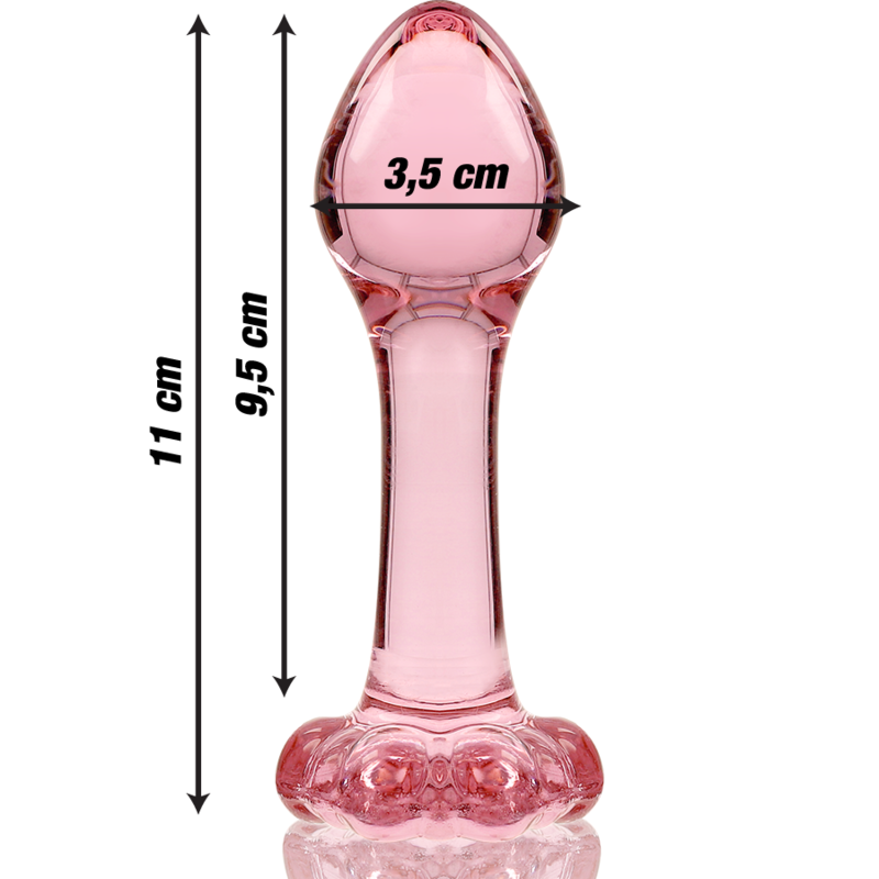 NEBULA SERIES BY IBIZA - MODELO 2 PLUG CRISTAL ROSA 11 CM -O- 3.5 CM - Imagen 3