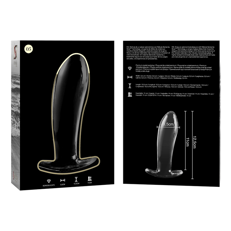 NEBULA SERIES BY IBIZA - MODELO 5 PLUG CRISTAL TRANSPARENTE 12.5 CM -O- 3.5 CM - Imagen 6