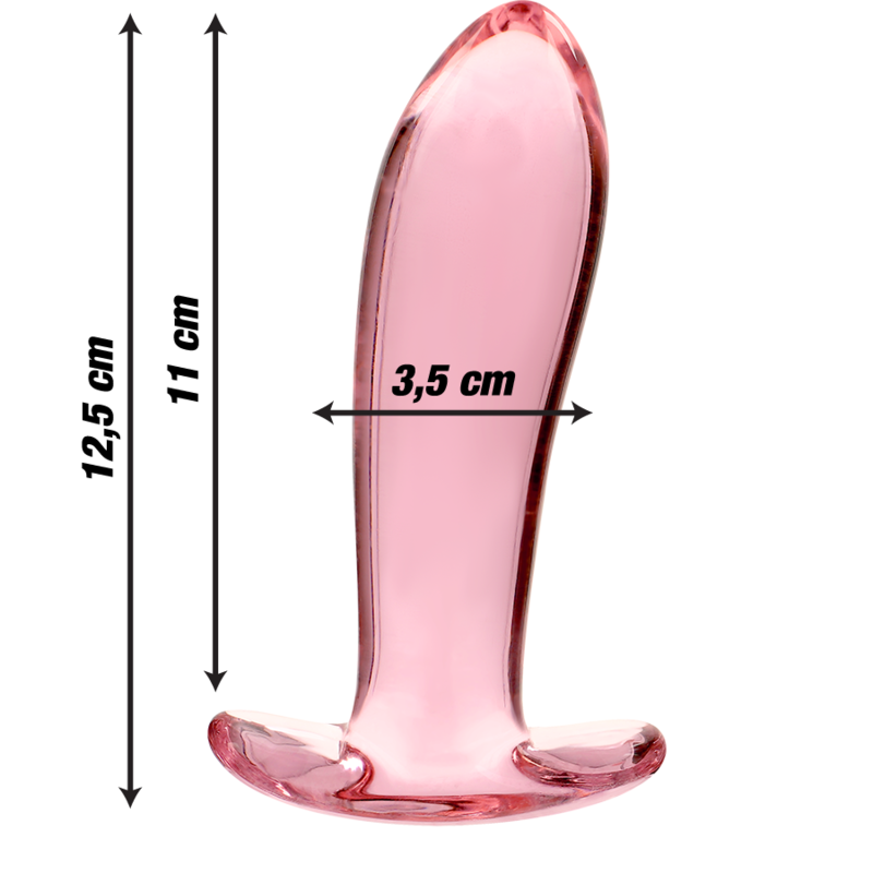 NEBULA SERIES BY IBIZA - MODELO 5 PLUG CRISTAL ROSA 12.5 CM -O- 3.5 CM - Imagen 3