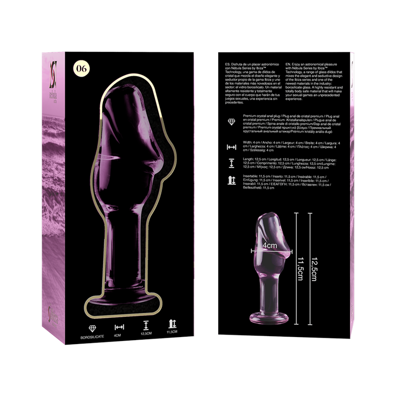NEBULA SERIES BY IBIZA - MODELO 6 PLUG CRISTAL ROSA 12.5 CM -O- 4 CM - Imagen 6