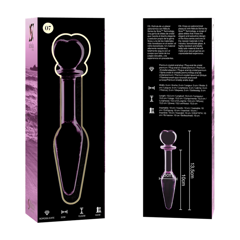 NEBULA SERIES BY IBIZA - MODELO 7 PLUG CRISTAL ROSA 13.5 CM -O- 3 CM - Imagen 6