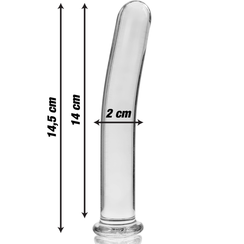 NEBULA SERIES BY IBIZA - MODELO 8 DILDO CRISTAL TRANSPARENTE 14.5 CM -O- 2 CM - Imagen 3