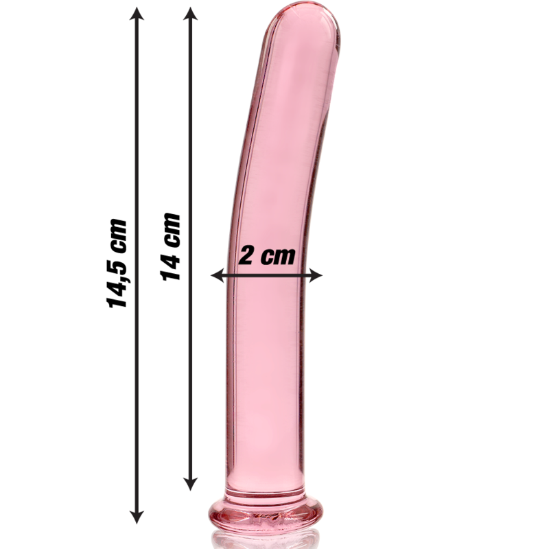 NEBULA SERIES BY IBIZA - MODELO 8 DILDO CRISTAL ROSA 14.5 CM -O- 2 CM - Imagen 3
