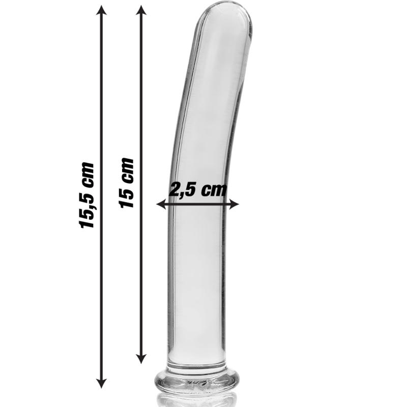 NEBULA SERIES BY IBIZA - MODELO 9 DILDO CRISTAL TRANSPARENTE 15.5 CM -O- 2.5 CM - Imagen 3
