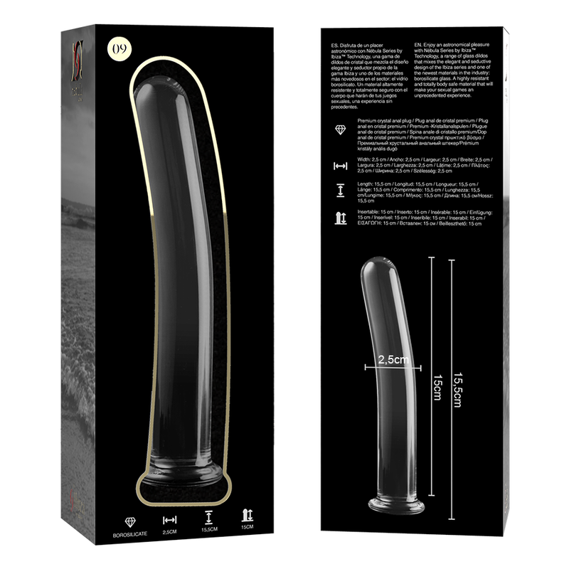 NEBULA SERIES BY IBIZA - MODELO 9 DILDO CRISTAL TRANSPARENTE 15.5 CM -O- 2.5 CM - Imagen 6