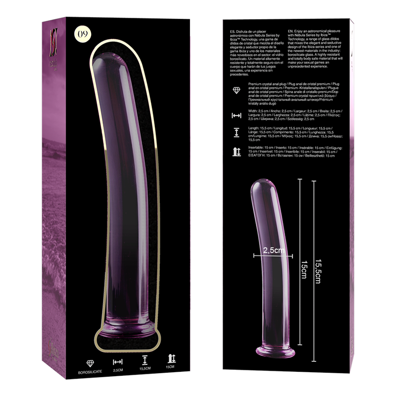 NEBULA SERIES BY IBIZA - MODELO 9 DILDO CRISTAL ROSA 15.5 CM -O- 2.5 CM - Imagen 6