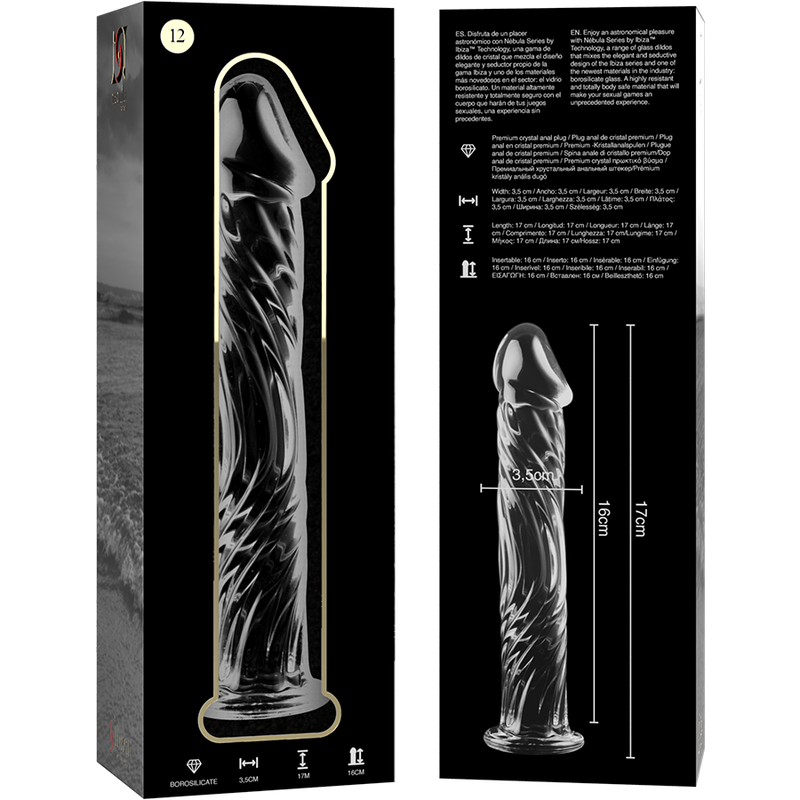 NEBULA SERIES BY IBIZA - MODELO 12 DILDO CRISTAL TRANSPARENTE 17 CM -O- 3.5 CM - Imagen 6