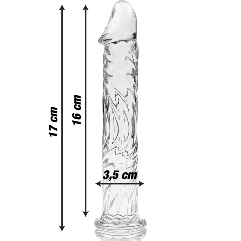 NEBULA SERIES BY IBIZA - MODELO 12 DILDO CRISTAL TRANSPARENTE 17 CM -O- 3.5 CM - Imagen 3