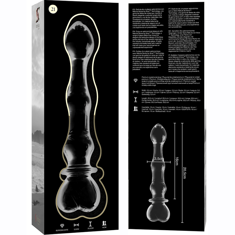 NEBULA SERIES BY IBIZA - MODELO 21 DILDO CRISTAL TRANSPARENTE 20.5 CM -O- 3.5 CM - Imagen 6